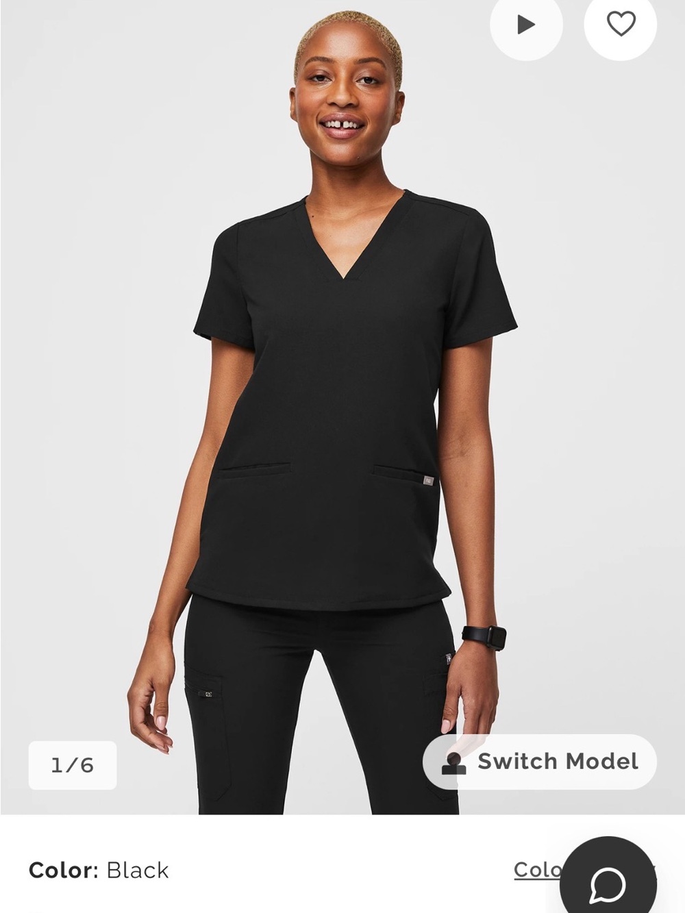 Black figs scrub top